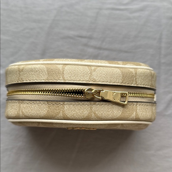 Coach Beige Monogram Cosmetic Bag - Picture 3 of 5